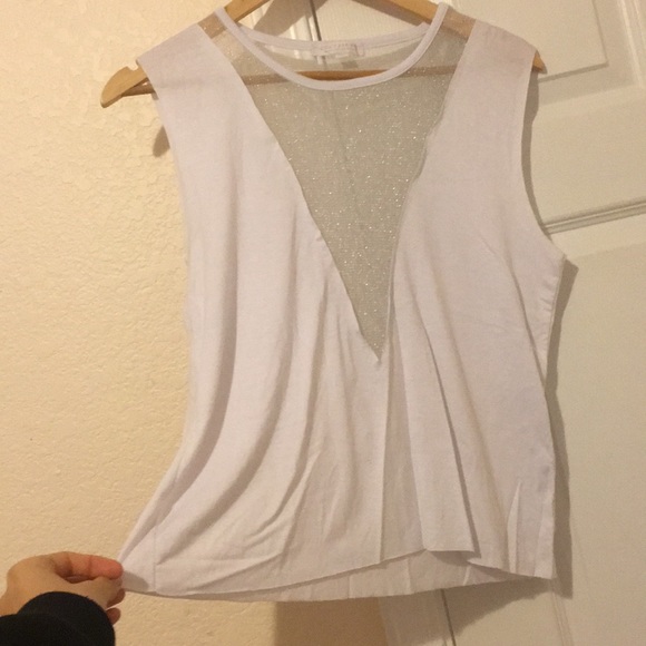 Cute tank top with sheer sparkly detailing - Picture 1 of 3
